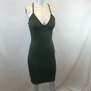 2/$30 Army Green and Black Lace Bodycon Dress
